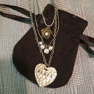 3 Layer Peace Necklace
